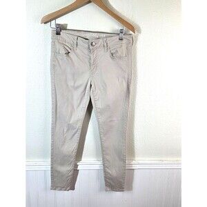 American Eagle Jegging Womens 8 Short Beige Stretch Skinny Jeans Pants Spot DIY